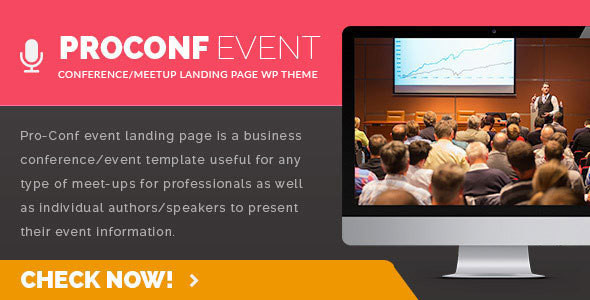 Proconf landing page preview.  large preview