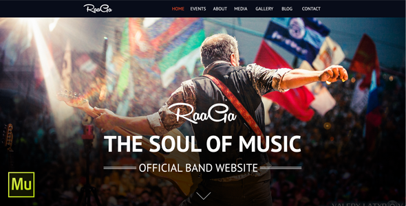 590x300 parallax muse template music bands.  large preview