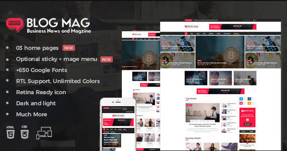 Box blog mag theme preview.  large preview