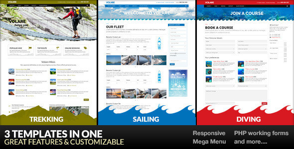01 volare trekking sailing diving.  large preview