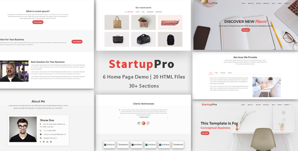 01 startuppro theme preview.  large preview
