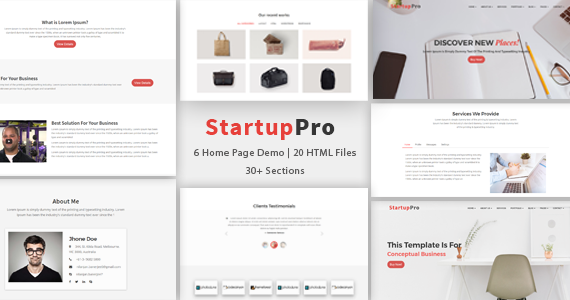Box 01 startuppro theme preview.  large preview