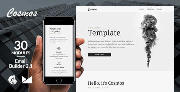 Preview 20cosmos 20email template.  large preview