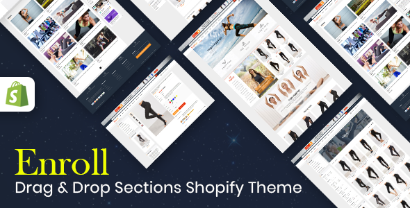 Enroll multipurpose responsive shopify theme.  large preview