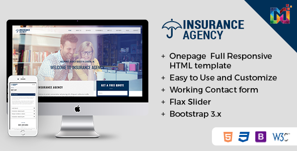 Insurance agency features screen shots.  large preview
