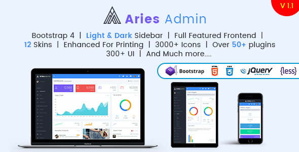 Ariesadmin features screen shots.  large preview
