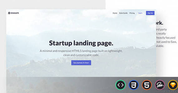 Box emanate startup landing page.  large preview