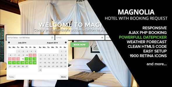 01 hotel magnolia with booking request.  large preview