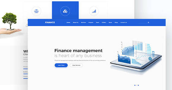 Box 01 finance responsive html template.  large preview