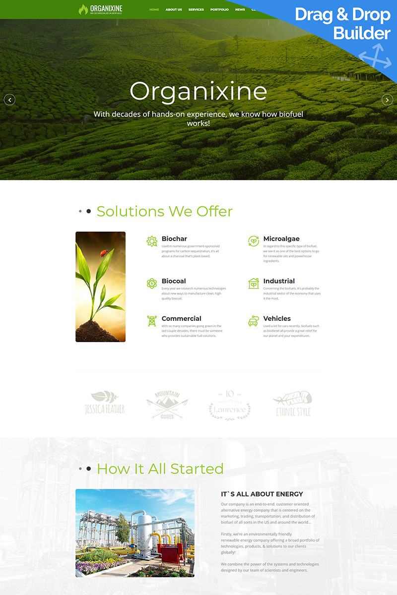 Organixine green energy moto cms 3 template 67998 original