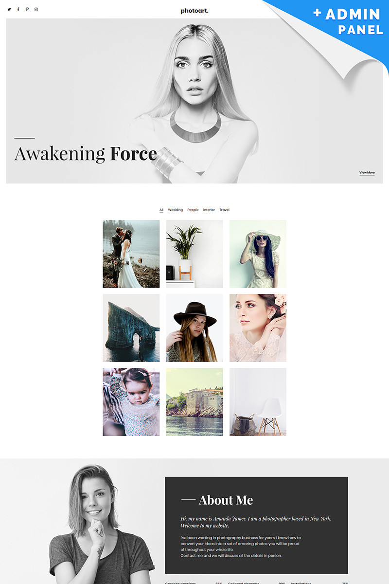 Photography motocms 3 landing page template 67961 original