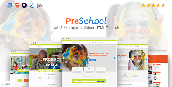 01 preschool html template.  large preview