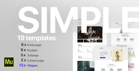 01 preview adobe muse template.  large preview