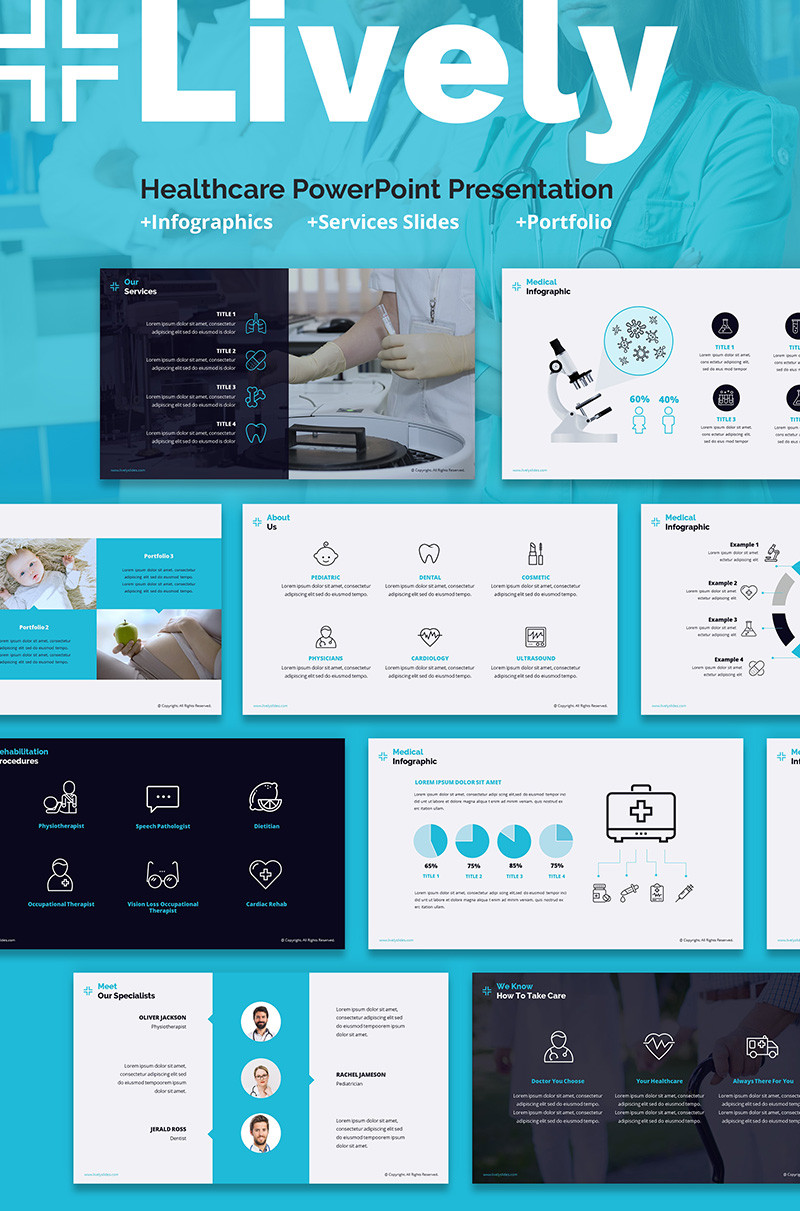 Lively healthcare ppt slides powerpoint template 66798 original