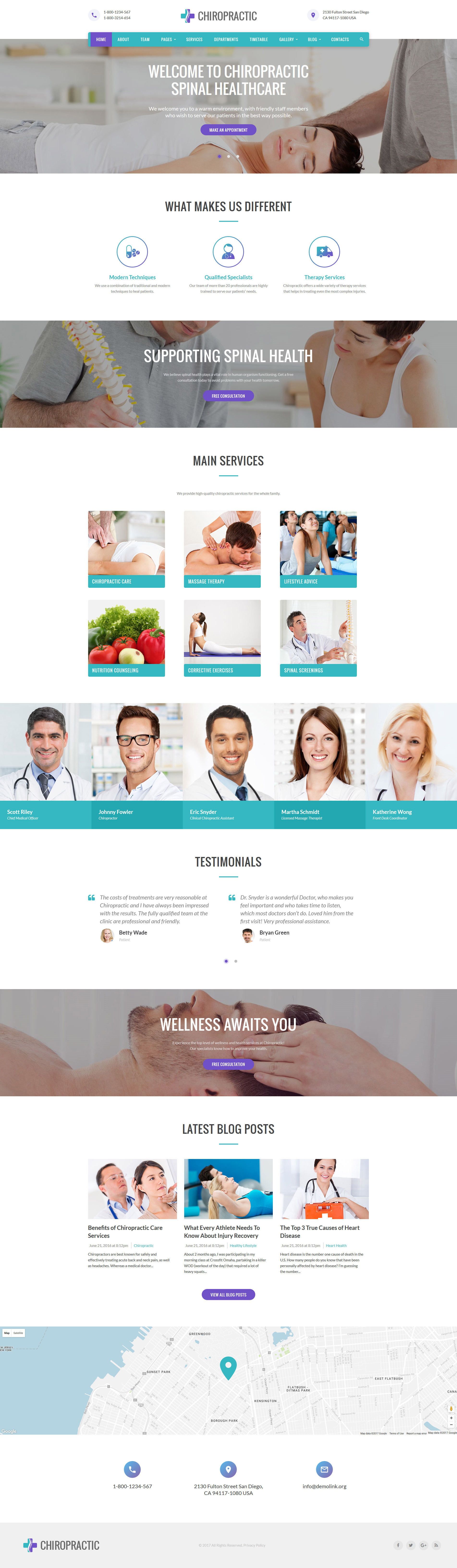 Chiropractic alternative medicine website template 61218 original