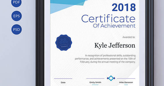 Box printable certificate of achievement certificate template 68051 original