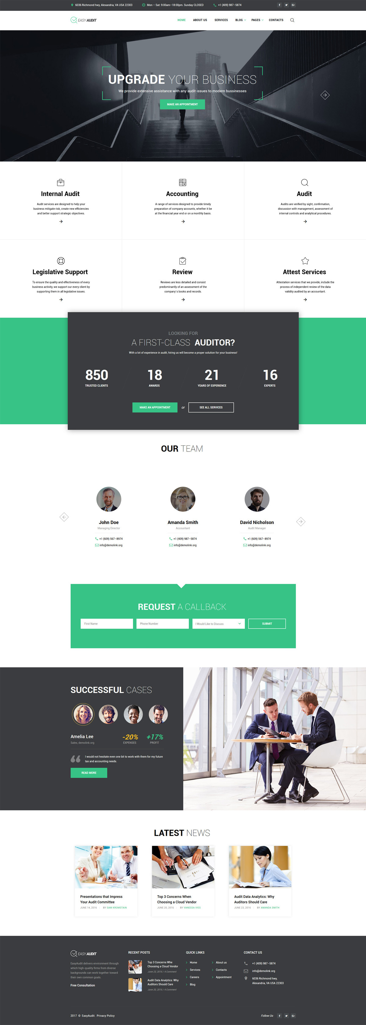 Easy audit multipage consulting website template 61349 original