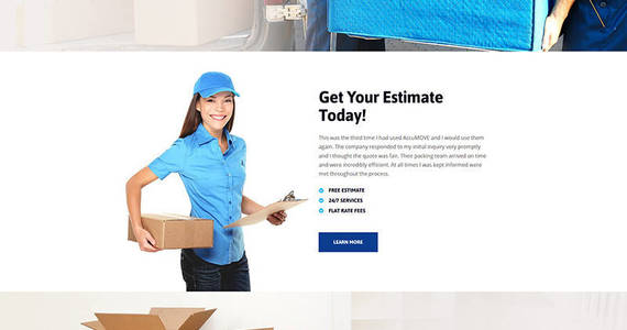 Box packing and moving company motocms 3 landing page template 67965 original