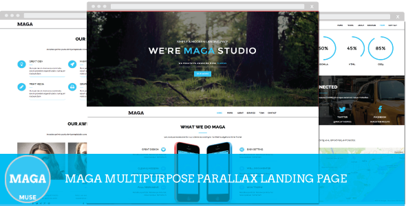 01 maga multipurpose parallax landing page.  large preview