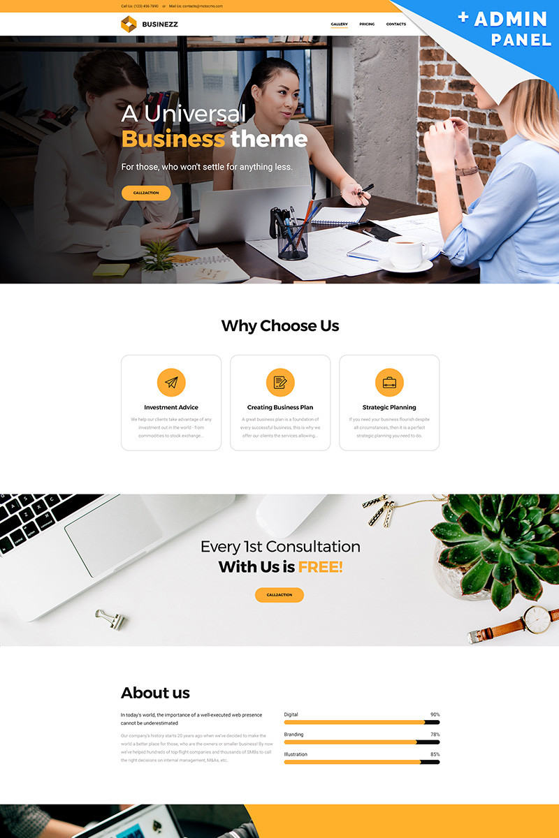 Businezz consulting firms landing page template 67967 original
