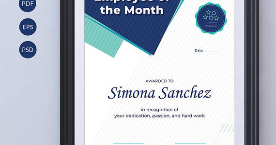 Box employee of the month certificate template 68043 original