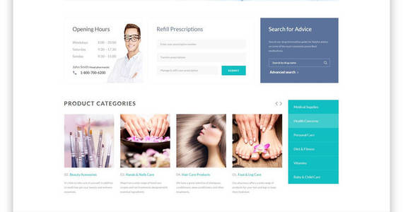 Box pharmacy medical multipage html5 website template 52748 original