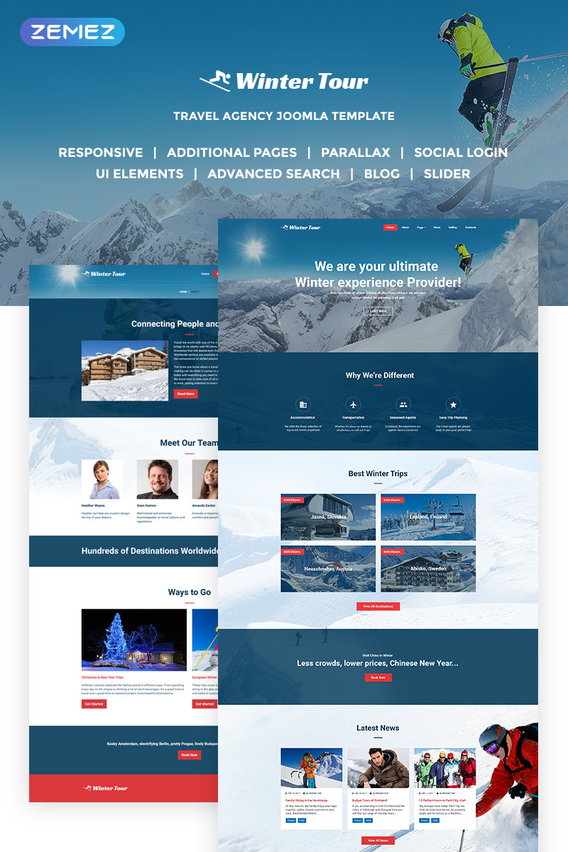 Winter tour travel agency responsive joomla template 62161 original