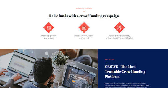 Box crowdfunding platform motocms 3 landing page template 68222 original