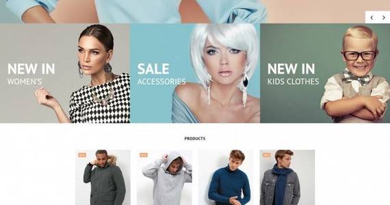 Box fashionable winter wear motocms ecommerce template 71467 original