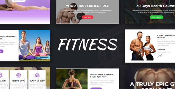 01 fitness theme preview.  large preview
