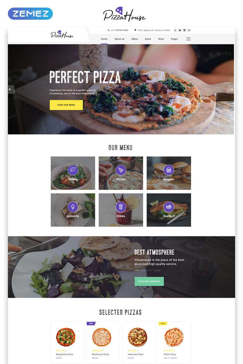 Pizza house multipage html website template 49531 original