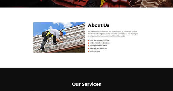 Box proroofs roofing service motocms 3 landing page template 66376 original
