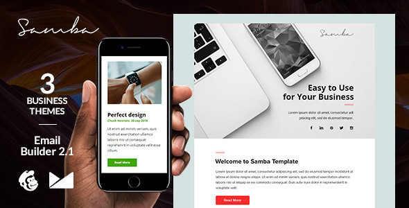 Preview 20samba 20email template.  large preview