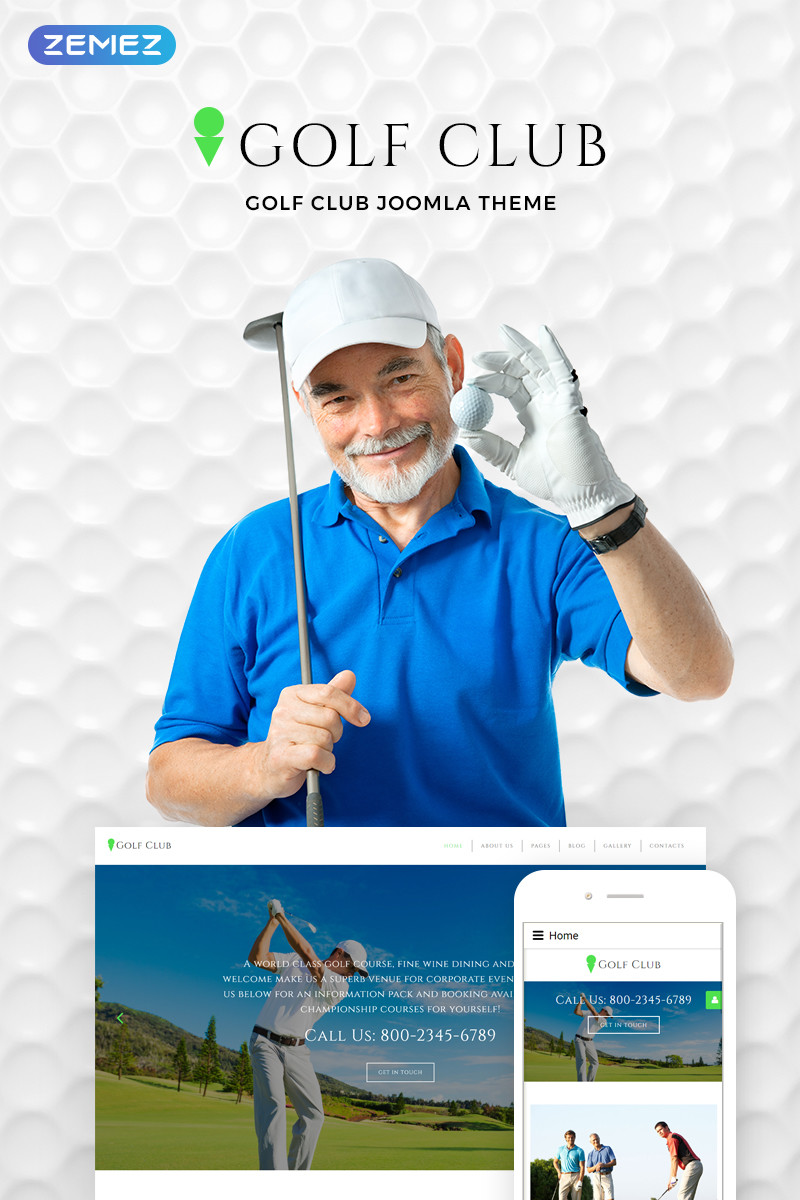 Golf club golf  sport joomla template 59571 original