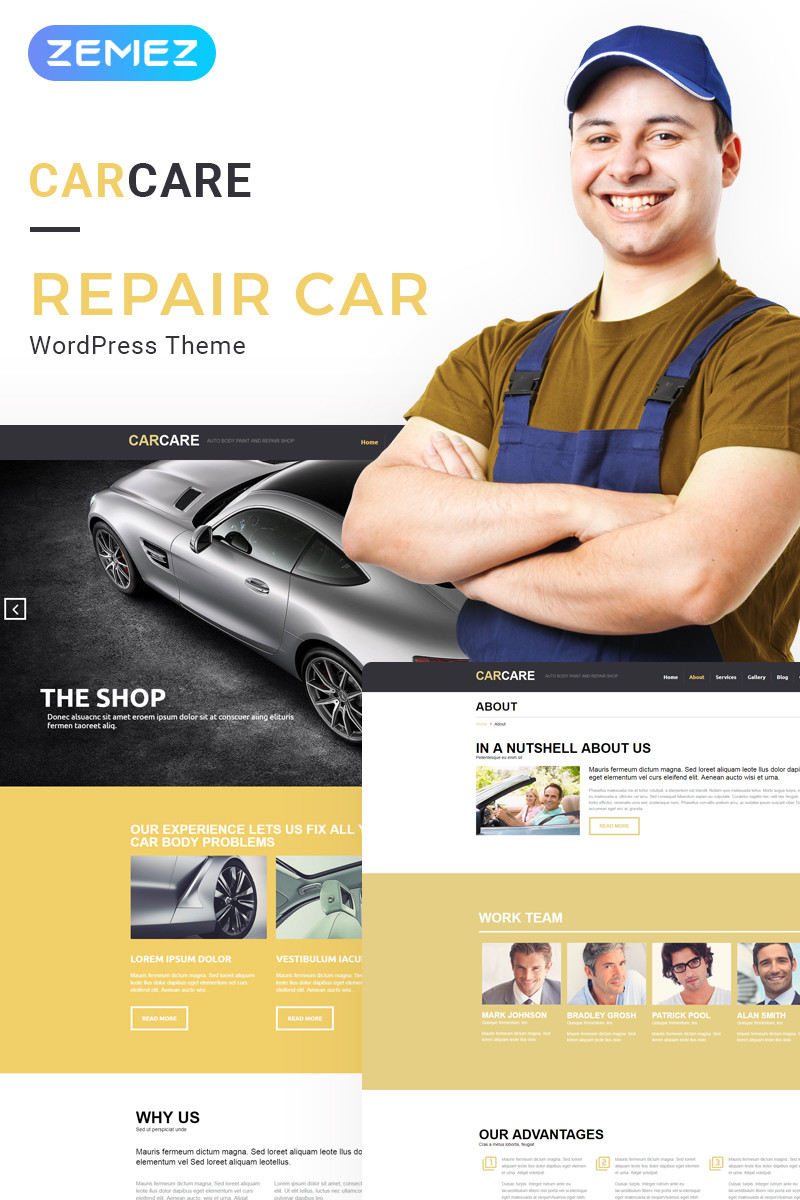 Car repair responsive wordpress theme 53266 original