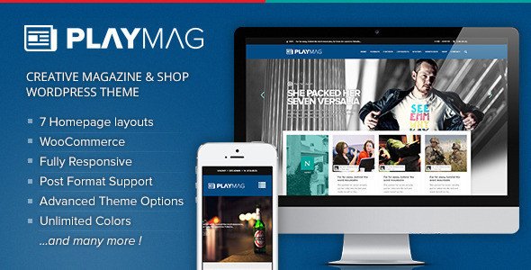 01 playmag creative magazine shop wordpress theme.  large preview