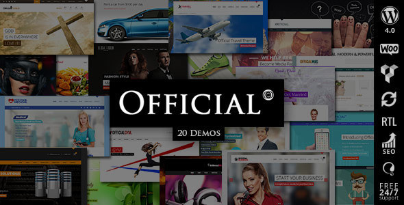 Official responsive multi purpose wordpress theme v1.  large preview