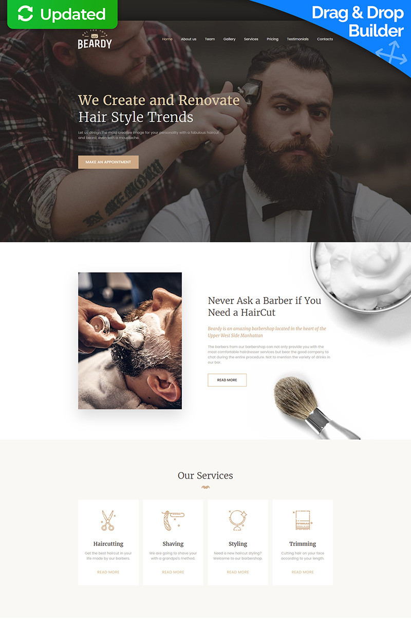 Beardy hair care  hair styling moto cms 3 template 63476 original