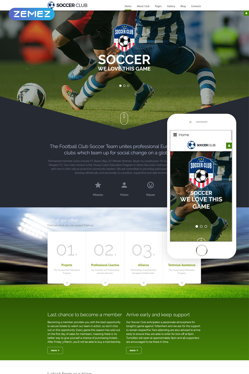 Soccer soccer club responsive joomla template 62266 original
