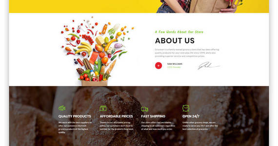 Box grocmart grocery store multipage classic html website template 47684 original