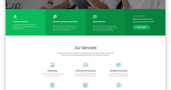 Box accountex accounting clean multipage html website template 61385 original