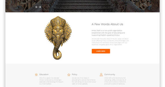 Box hindu faith hinduism multipage modern html website template 54802 original