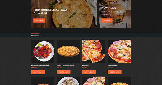 Box fooder pizza restaurant motocms ecommerce template 65055 original