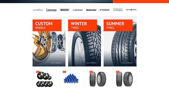 Box wheels  tires responsive motocms ecommerce template 65057 original