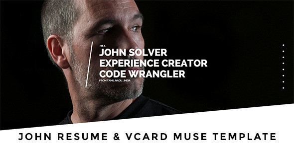 01 john resume vcard muse template.  large preview