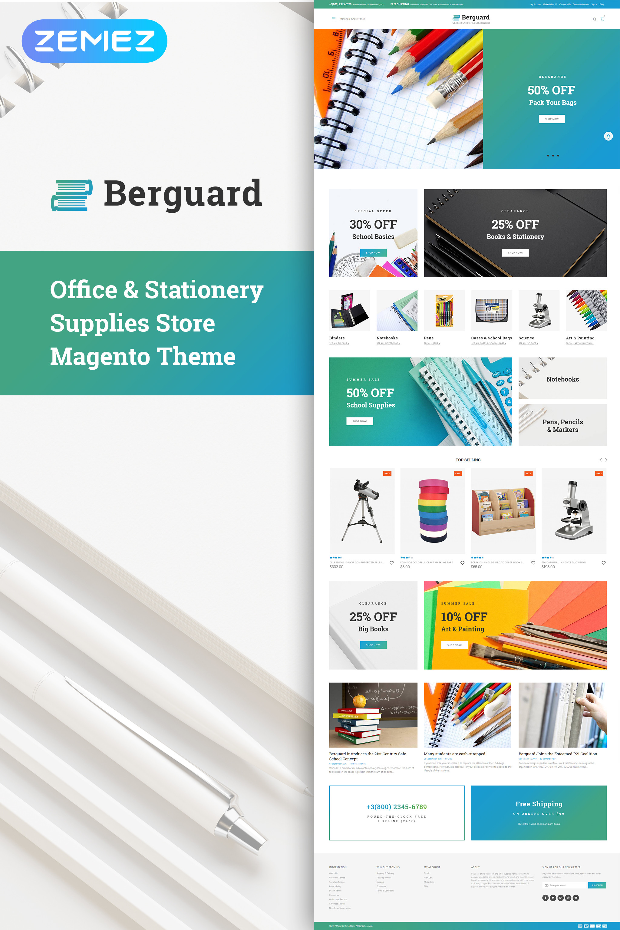 Berguard office  stationery supplies magento theme 64137 original