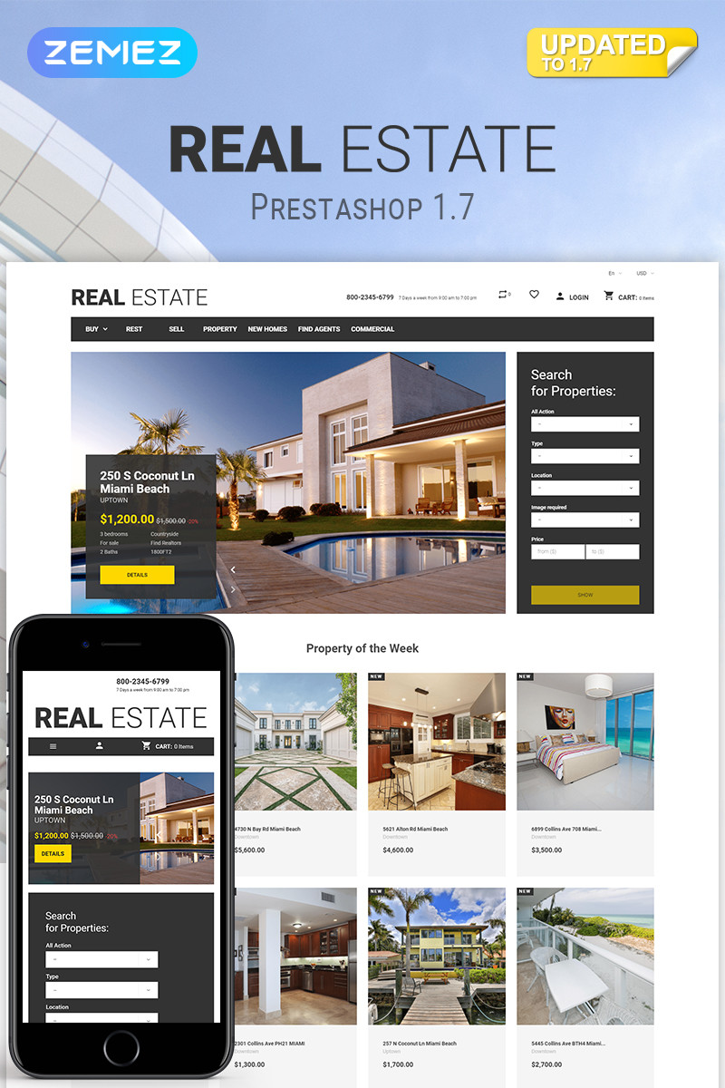Real estate business prestashop theme 49108 original