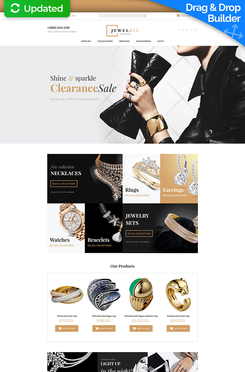 Jewelry responsive motocms ecommerce template 63720 original
