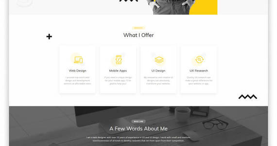 Box steven bates personal page multipage modern html website template 62124 original