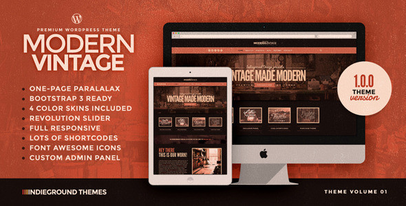 Preview modernvintage wptheme.  large preview
